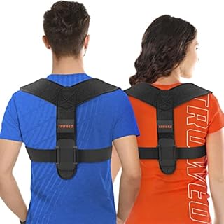 Truweo Posture Corrector For Men And Women - Adjustable Upper Back Brace For Clavicle To Support Neck, Back and Shoulder (Universal Fit, U.S. Design Patent)