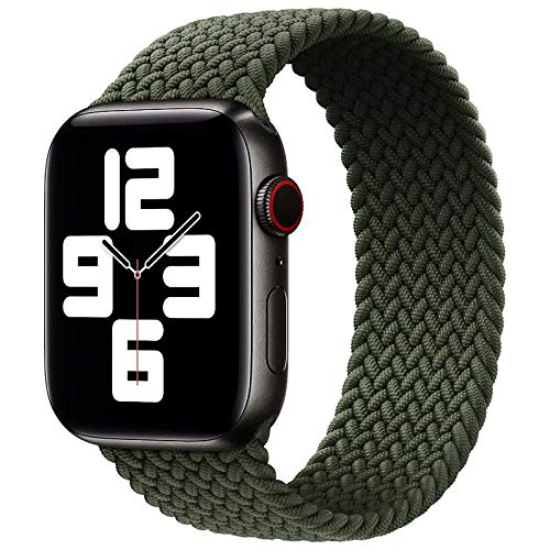 Dado Braided Solo Loop Nylon Strap for Apple Watch, Elastic Bracelet for Series Ultra 2 | 9 | 8 Ultra | 8 | 7 | 6 | 5 | 4 | 3 | SE with metal connectors