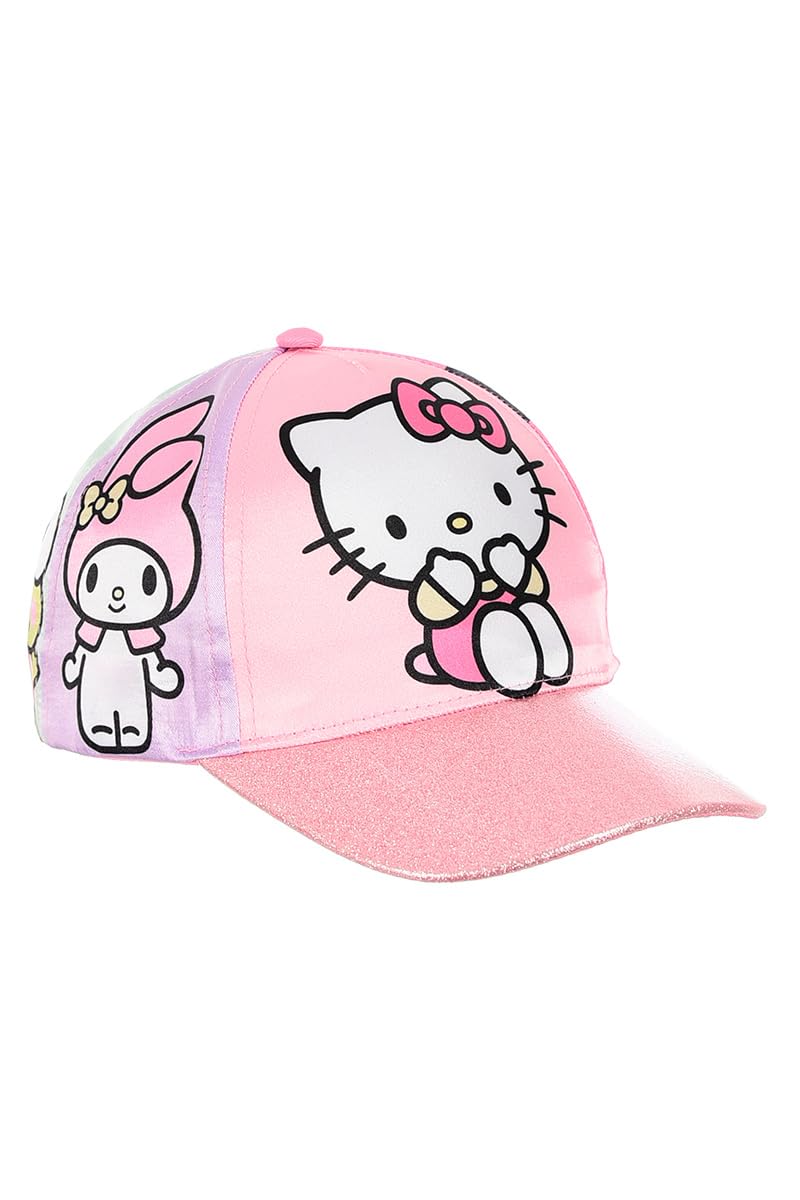 Hello Kitty & Friends Gorro para Niñas, Gorra de Beisbol Keroppi Kuromi My Melody Badtz-Maru, Gorra de Verano Infantil