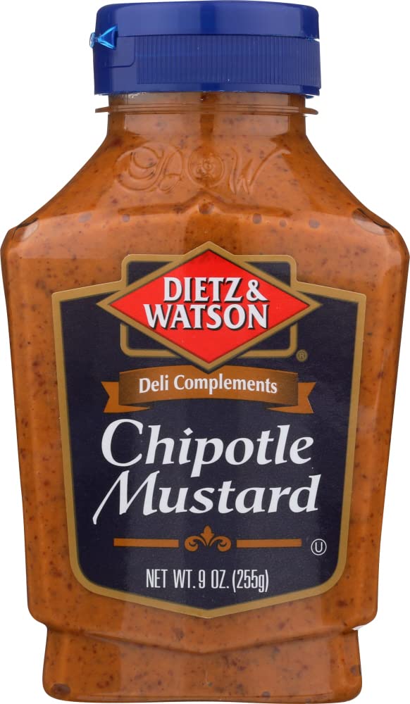 Dietz & Watson, Deli Compliments, Chipotle Mustard, 9oz Bottle (Pack of 2)