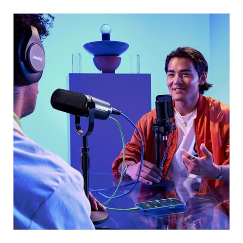 Shure MV7i Smart Microphone with Built-in Audio Interface - Podcast & Musician Mic with 2 Channels, XLR and 1/4", USB-C for Mac/PC/Phone, Advanced DSP Features, All-Metal Design, Auto Level Mode