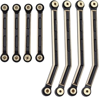 8PCS Black Coating Brass Links Rod Linkage Set for Axial AX24 XC-1 1/24 RC Crawler Car Upgrade Parts