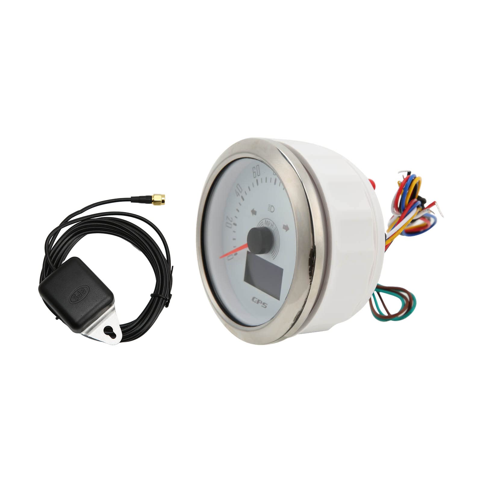 Cocoarm Velocímetro GPS, Medidor de Odómetro ABS de Acero Inoxidable, Pantalla LCD de 0 a 160 MPH, Señal GPS IP67, 9 a 32 V, para Automóviles, Barcos, Vehículos Recreativos, Yates, Maquinaria de