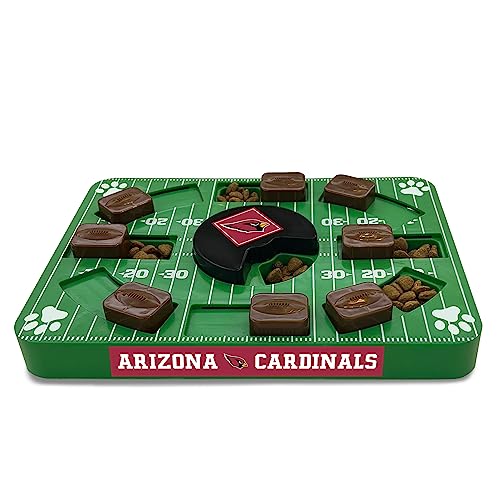 Image of Pets First NFL Arizona Cardinals Puzzle Toy for Dogs, Slow Feeder Board for Pets, Interactive Doggie Treat Toy