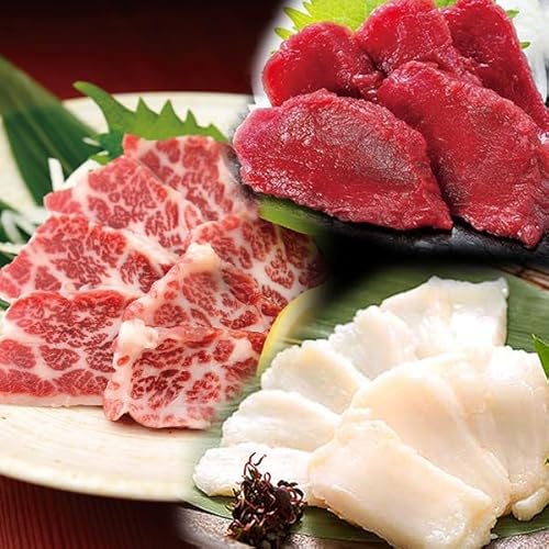 150g 馬刺し3種食べ比べセット(タレ付き) 馬肉 馬 馬刺し トロ 霜降り 赤身 たてがみ コウネ 肉 刺身 旨?油タレ たれ 国産 国内産 日本産 冷凍 満足良品館