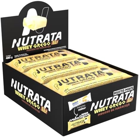 Whey Grego Bar Mousse Maracujá Display 12 Unidades 480g