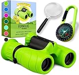 Fernglas für Kinder - Optimales Geschenk zu Ostern für kleine Jungen und Mädchen - Starke Vergrößerung 8X21 – Umfangreiches Set inklusive Lupe & Kompass – Spielzeug für 4 5 6 7 8 Jahre - Ostergeschenk