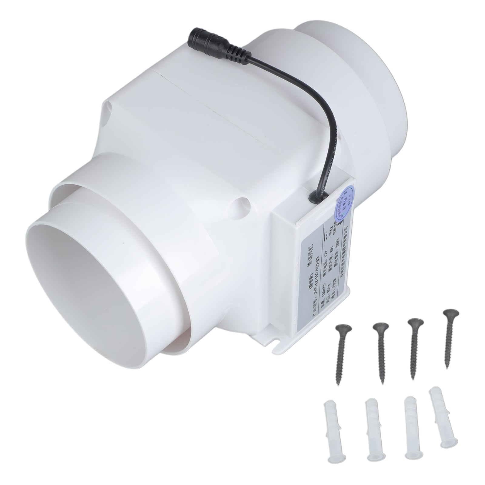 Potente ventilatore di ventilazione in linea da 12 V, adatto per un'efficace ventilazione e raffreddamento in ambienti domestici e commerciali, ventilazione per serre