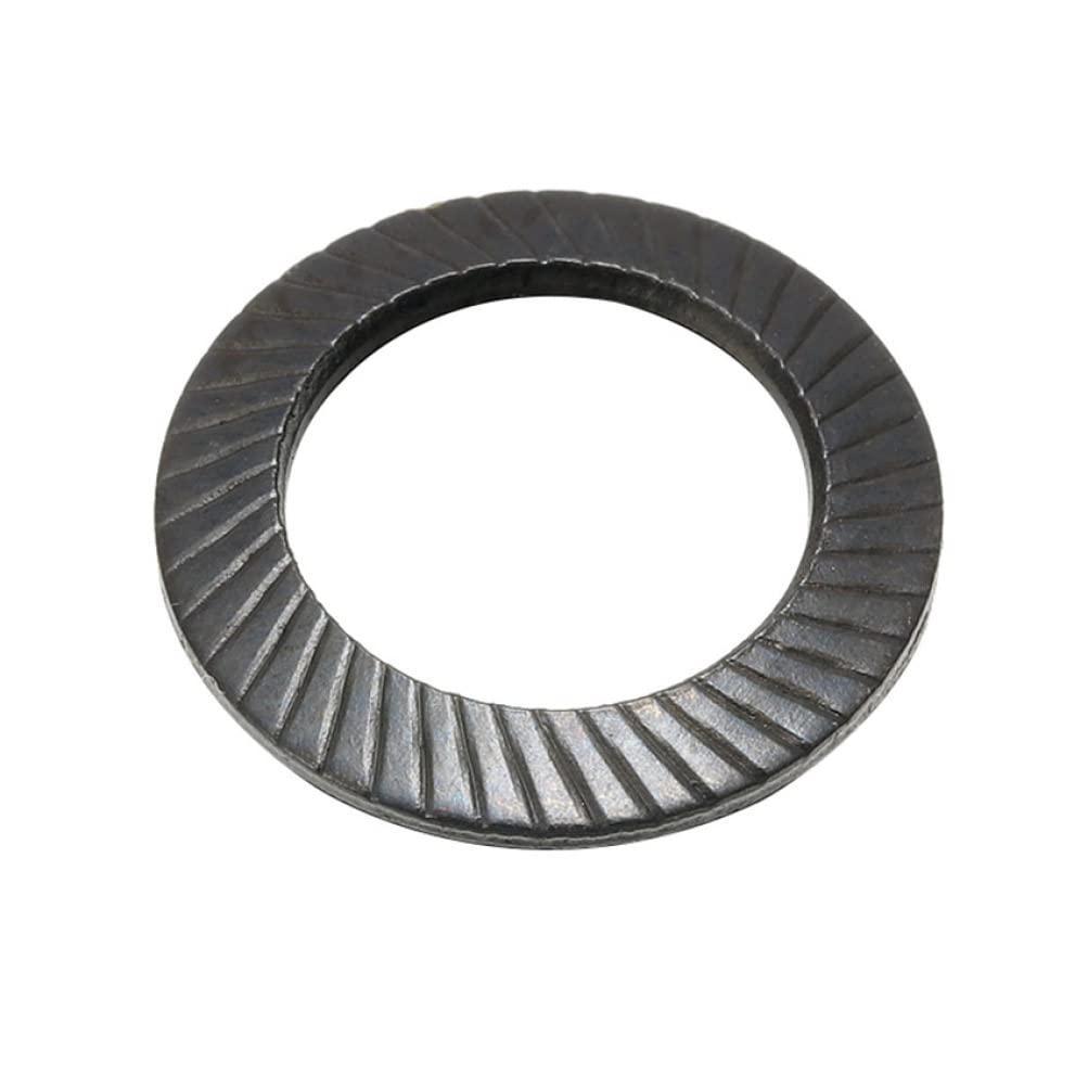 AAPIE Rondelles Nylon Entretoises 5/10 pièces rondelles de sécurité Auto-dentelées de Haute qualité rondelles de Verrouillage dentelée M3-M36 rondelles métalliques Rondelles Noires