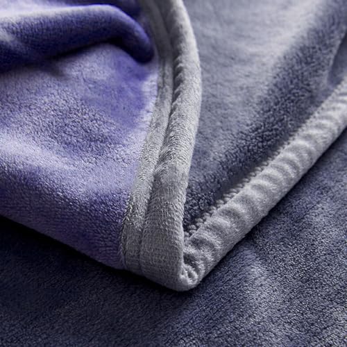 YISURE Wasserfeste Decke Liebesdecke 230x203cm für Paare,King Size Graue und lila Spritzdecke für Erwachsene Paare, Reversible Möbel- oder Bettmatratzenschoner