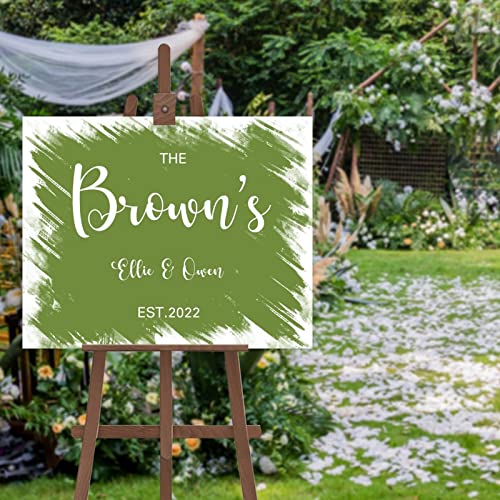 Panneau de calligraphie moderne pour mariés chic à votre cérémonie de mariage