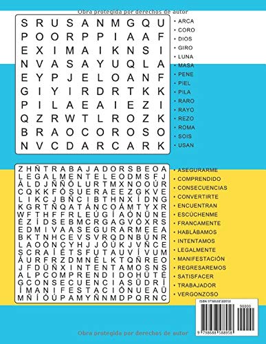 Miniatura 2 de Sopa De Letras En Español Letra Grande 500 Rompecabezas Para Adultos, Adultos Mayores, Adolescentes (Número 5) 500 Spanish Word Search Puzzle Large
