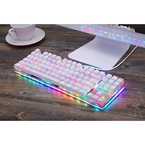 Teclado Mecánico Blanco 87 Teclas USB miniatura 3