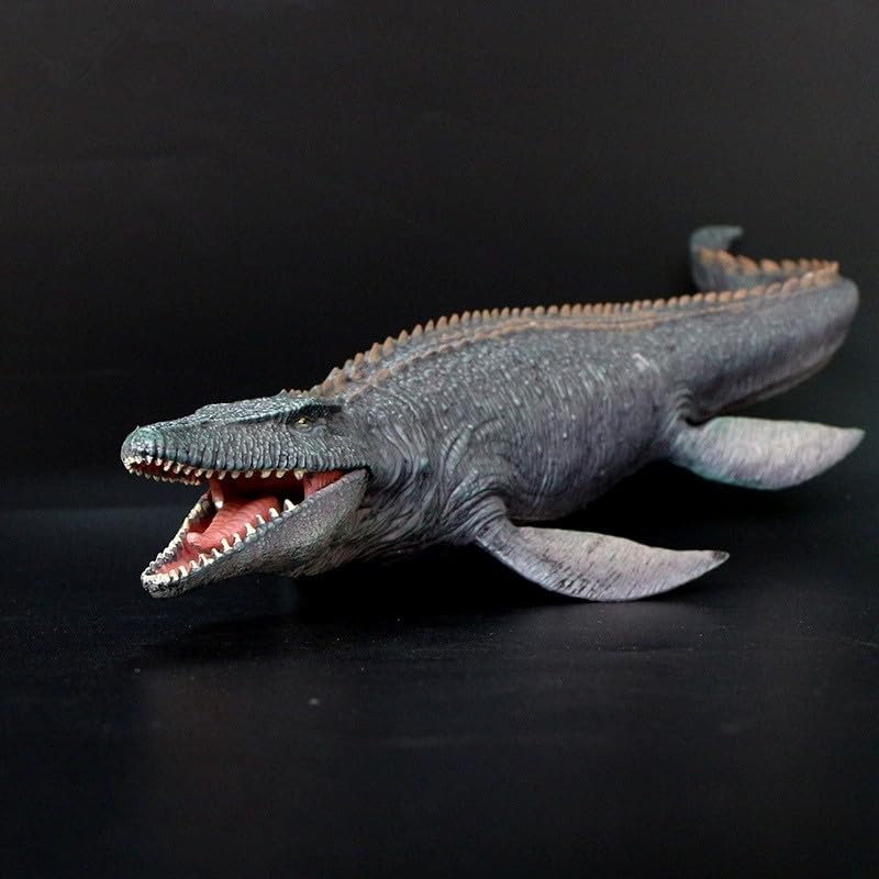 Image of SmilerSmile 11 inch Mosasaurus Figurine Plastic Sea Creature Toy for Toddlers | Solid PVC Action Figure, Simulation Sea Animals, Educational Ocean Animal Model, Non-toxic Safe Bath Toy for Kids