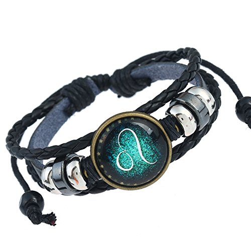 Bijoux en cuir 12 Constellation Leo à porter au quotidien pour homme et femme