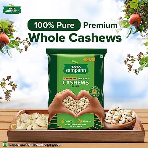 Image of Tata Sampann Pure Cashews Whole /Kaju, 500g, Nutritious & Delicious, Premium Kaju nuts, Rich in Protein, Magnesium & Phosphorus, Deluxe Size & Crunchy Nuts (Pack of 3)