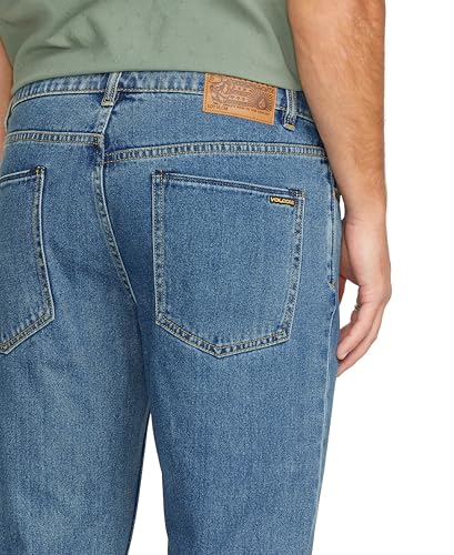 Image of Volcom Men's Solver Stretch Denim Jeans-Modern Fit Pant