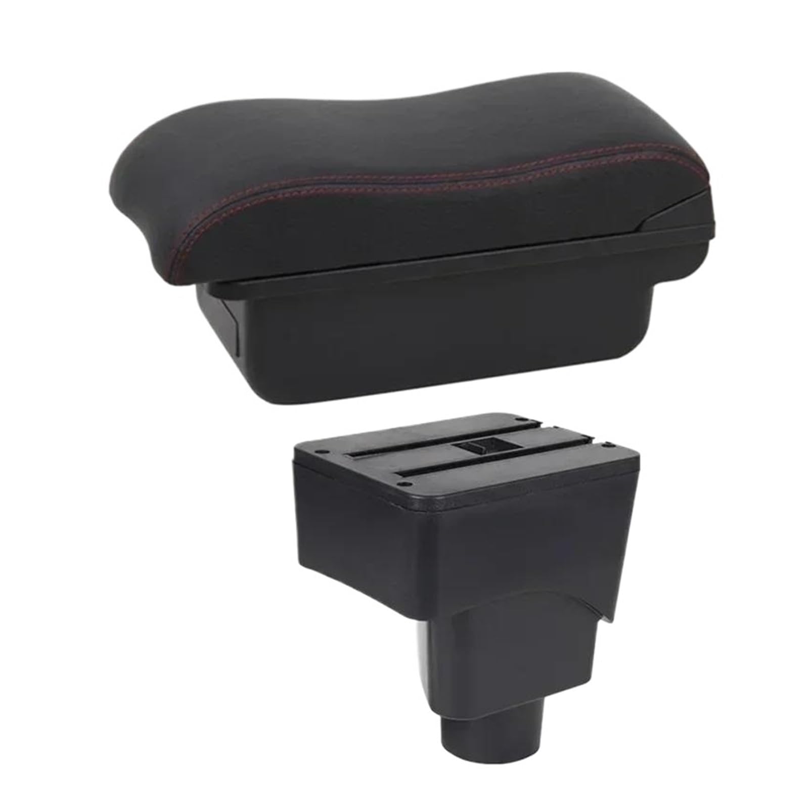 Car Armrest Storage Box For Ford For Ecosport 2013 2014 2015 2016 2017 Car Arm Rest Box(B2 Red Line)