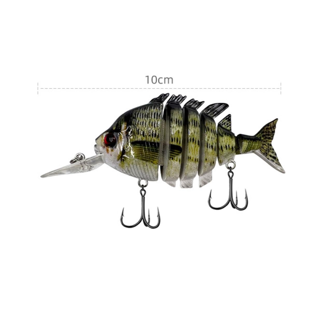 HOUSON 5 pieces fishing lure, artificial lure, 6 segments, wobbler, pike, trout lure - Image 2