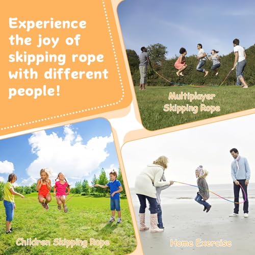 Springseil für Mehrspieler, 5 Meter Seilspringen Kind – Ansicht 6