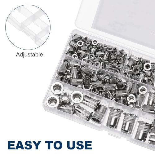 Écrous à rivet pour décoration d'intérieur et rénovation auto, inserts filetés inox M3 à M10