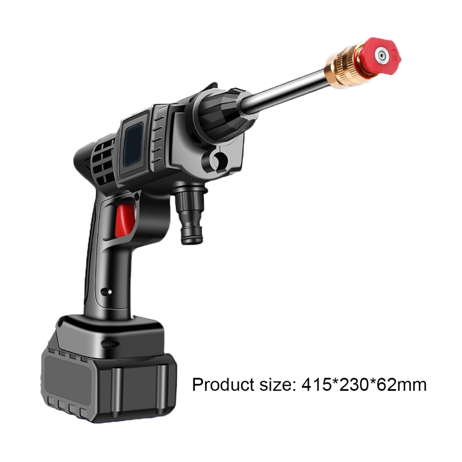 Pistola De Lavado Coches Eléctrica Alta Presión Inalámbrica 30BAR, Boquilla Multifunción, Limpiador Portátil Espuma, Chorro En Aerosol For Jardín Limpieza Eficiente(Five Cells)