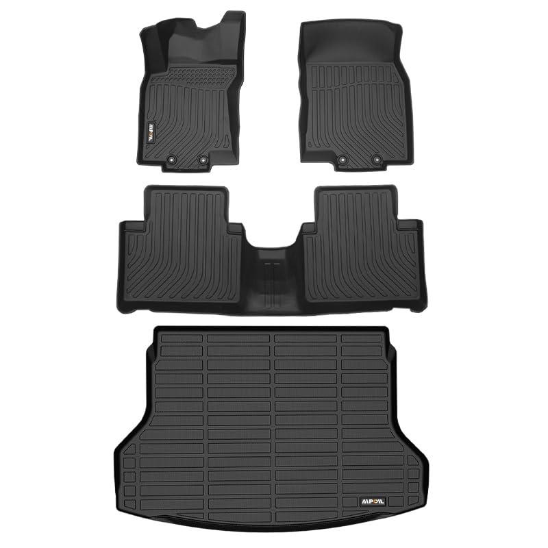 AIPOIL® Floor Mats & Cargo Liner Fit for 2014-2020 Nissan Rogue (Not for Rogue Sport Models) ?TPE All Weather Protection Anti-Slip Automotive Floor Liners?Full Set Custom Car Mats Accessories, Black