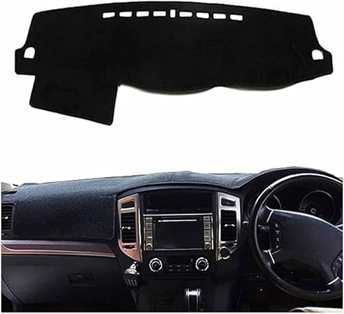 ZhangXD Car Dashboard Cover for Mitsubishi Pajero 2008 2009-2018, Non-Slip Dash Board Sun Shield Protector Anti-Glare Anti Dust Interior Accessories