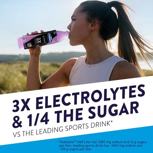 Pedialyte Electrolyte Solution, Grape, Hydration Drink, 16.9 Fl Oz (Pack of 12) - Thumbnail 3
