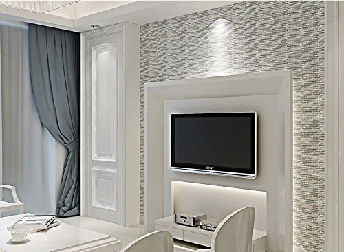 Hominter 6-Sheets Clear Glass Tile Rhinestone Crystal Mosaic, Silver Stainless Steel Tile For Kitchen Backsplash And Bathroom And Accent Wall B903 #TOP4