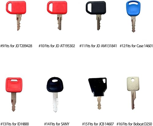 Miniatura 2 de Juego de llaves de encendido de construcción de 16 llaves para CAT Komatsu volvo Deere JCB