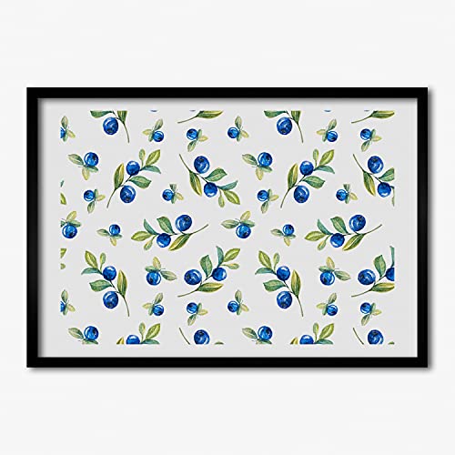 Tableau peinture moderne de myrtilles 70x50 cm pour illuminer votre cuisine