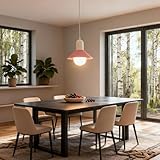 niuniaj Lámpara Colgante Moderna,Lámpara de Techo Colgante en Rosa y Crema, 17CM Lámpara Colgante Escandinavo, Lámpara de Techo con Casquillo E27 para Cocina, Dormitorio, Habitación Infantil