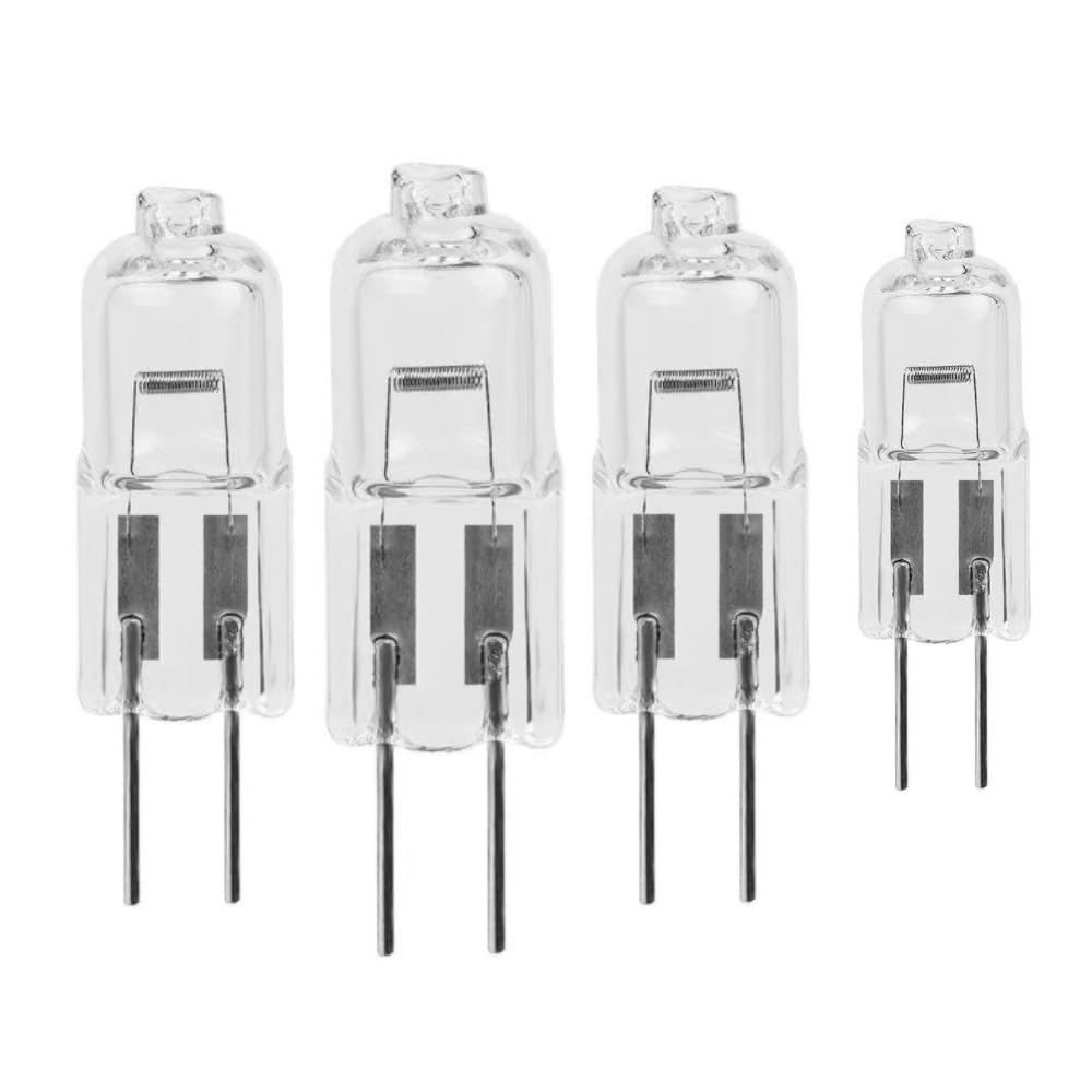 BLOMDE G4-Halogenlampe, 6 V, 10 W, 20 W, 30 W, Warmweiß 2700 K, Cri95, Zweistiftsockel für Kronleuchter und Schrankleuchten, 20 Stück/6 V-30 W