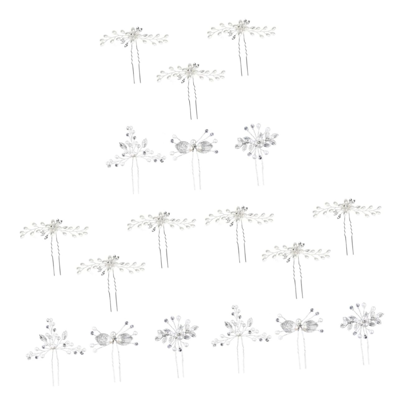 Amosfun 18stücke Teiliges U-förmige Haarnadeln Mit Perlen Und Kristallen Haarschmuck Für Braut Und Damen Elegantes Haar-accessoire Für Hochzeiten Und Besondere Anlässe Silber