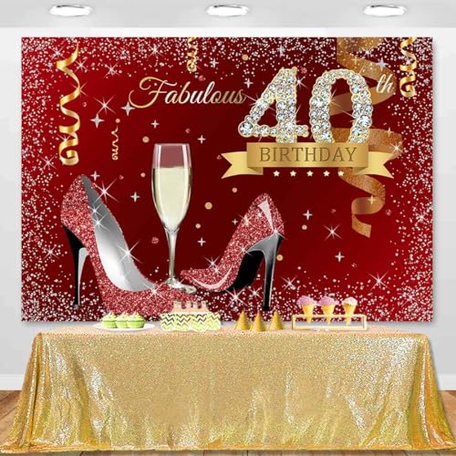 Fondo Fotográfico Sensfun 7x5ft para Fiesta 40 Años miniatura 4