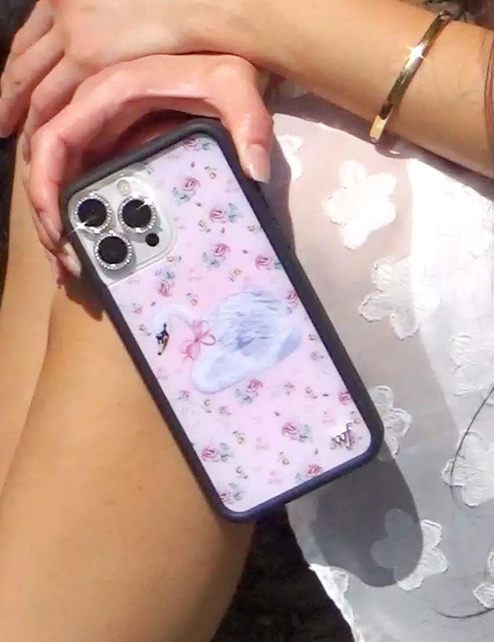 Image of Wildflower Cases - Compatible with iPhone 16 Pro Max | Protective Bumper, 6.5ft Drop Test Certified, Women Owned Small Business | Sweet Swan