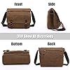 LOSMILE Laptop Messenger Bags, Men's Shoulder Bag, 16 Inches Vintage Canvas Bag for School and Work, Multiple Pocket. (Coffee) #1