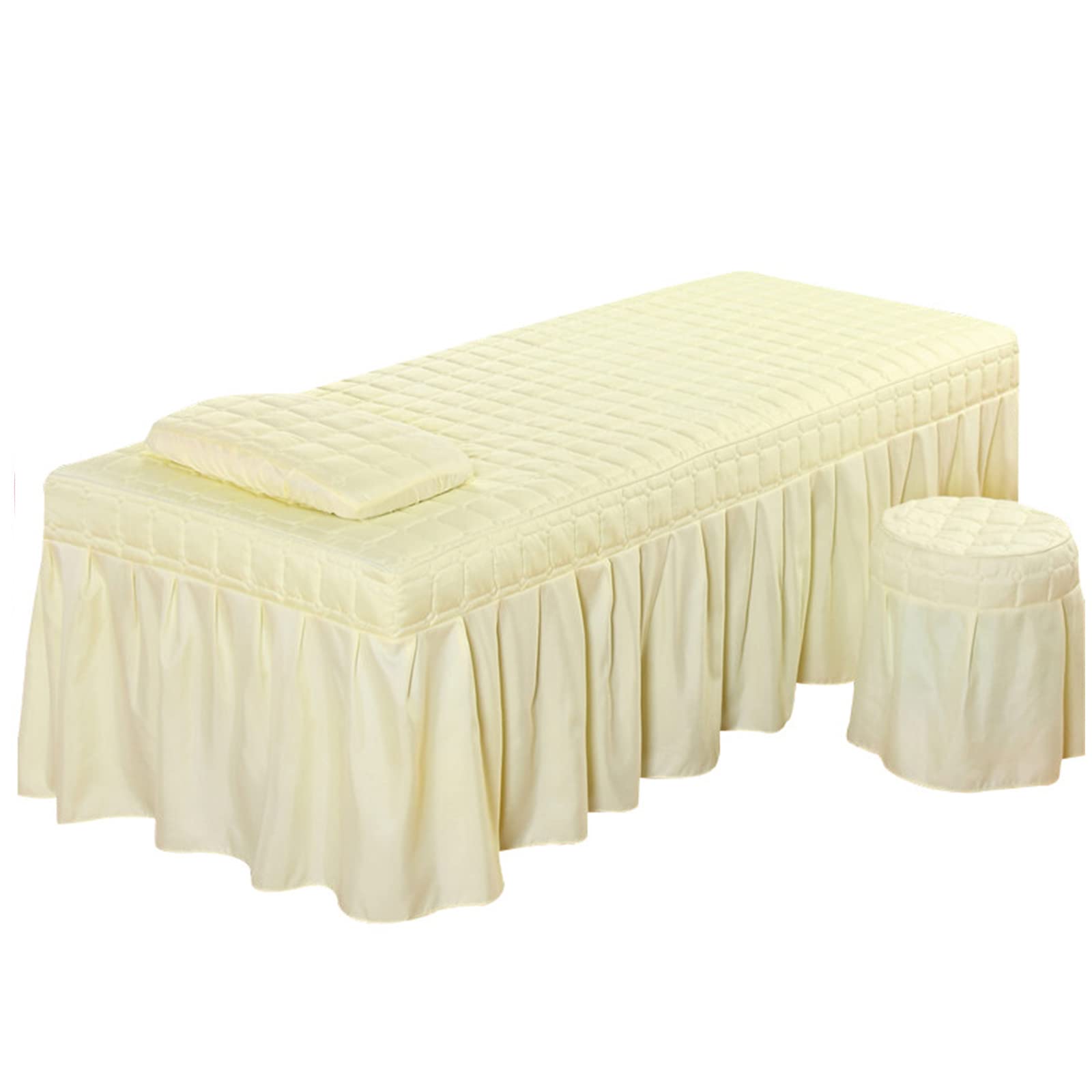 Jupe de table de massage couleur unie pour ambiance spa cocooning