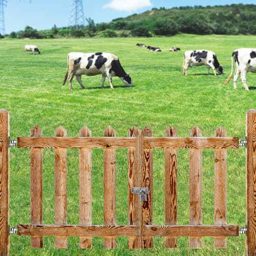 Image of Insaga 304 Stainless Steel Gate Hinges for Wooden Fences, Heavy Duty One-Piece Screw Eye Hinge with 5 /8'' Hole Dia, 4-1 /2'' Length for Farm Gate Sag Correction (4Pack)