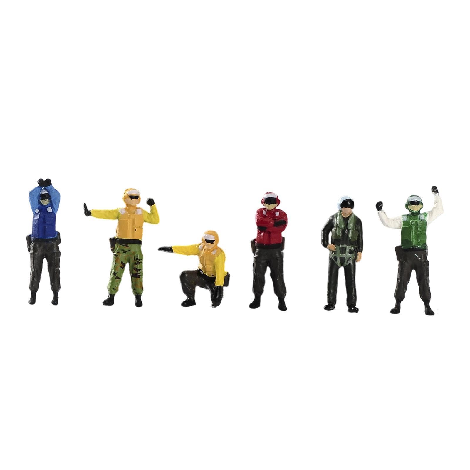 Lot de 6 Figurines Miniatures à L'échelle 1:72, Peintes, de Collection.