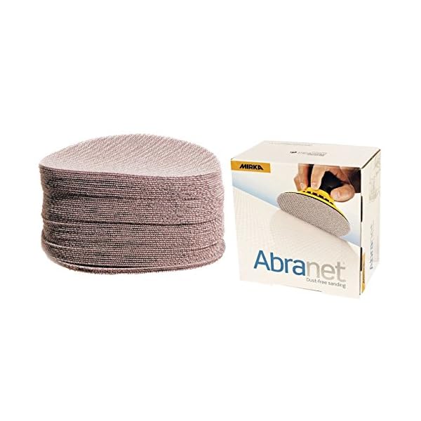 Mirka Abranet Netz-Schleifscheiben Ø 150 mm Klett / Korn P120 / 50 Stk / zum Schleifen von Holz, Spachtel, Lack… – Bild 6