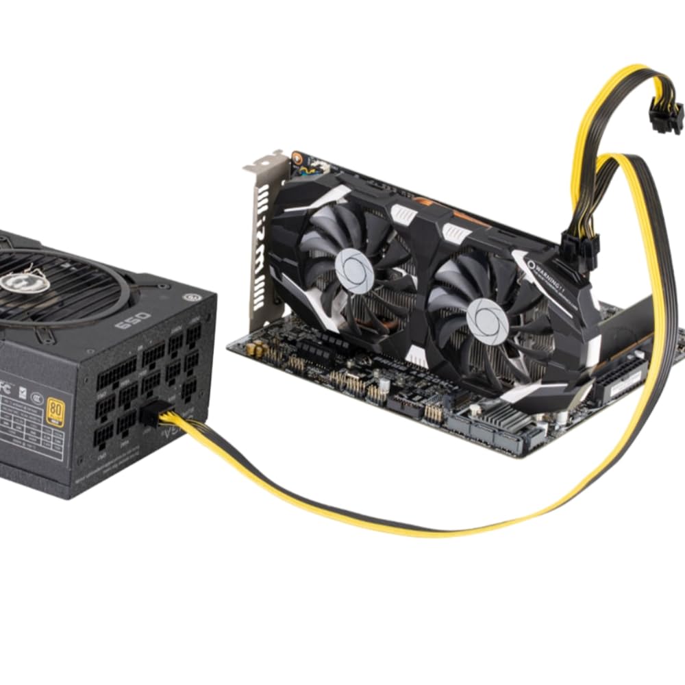 Cavo Di Alimentazione EVGA Gamepower Da 8 Pin A Doppio 6 Pin Per GPU &ndash; 6 Pollici &ndash; Nuovo