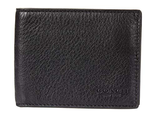 Coach Slim Bifold In Sport Calf Black One Size #TOP14