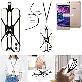 Pour Medion Life E5006: Pratique : la solution 3en1 de K-S-Trade peut être utilisée comme porte-doigts de chaîne pour téléphone portable ou support de table pour smartphone compatible avec Medion Life E5006 et peut être utilisé comme une bague de doigt pour tout autre téléphone portable