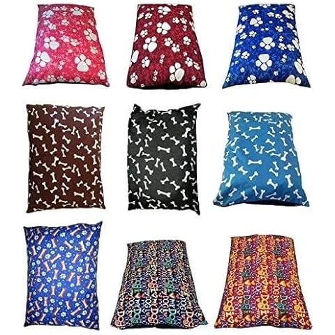 Dog Bed Pillow Medium (18 x 28 Inches) Filled Cushion With Removable Zip Cover, Easy to Clean & Machine Washable Pet Bed Covers (Assorted Colors) Cover