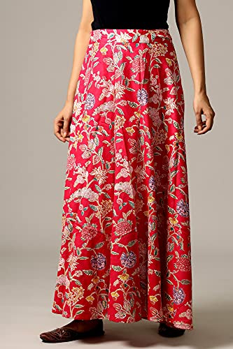 Image of Ravaiyaa - Attitude is everything Cotton Hand Block Floral Printed Wrap Around Women's Free Size Skirt Rapron