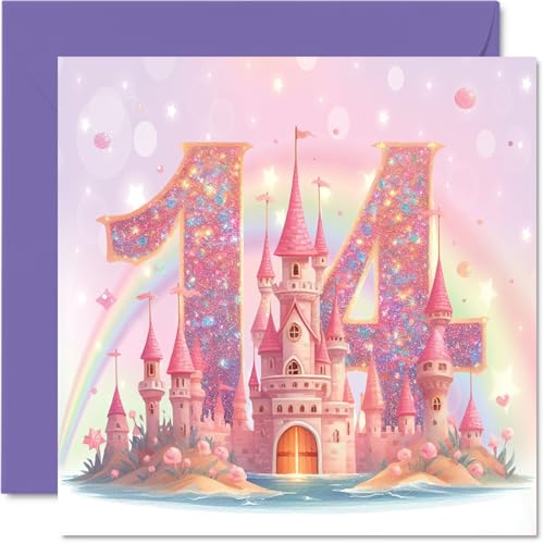 Stuff4 14�΂̒a�����J�[�h ���̎q�p - �t�F�A���[�v�����Z�X�L���b�X�� - �n�b�s�[�o�[�X�f�[�J�[�h 14�΂̏��̎q �O���[�g�� ���� �Ö� 5.7�C���` �a�����O���[�e�B���O�J�[�h