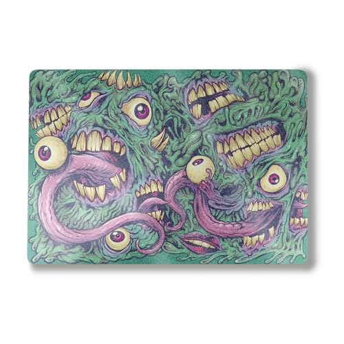 Glossy Glitter Laptop Skin Compatible with Alienware M18 R2 (2024) - Eyes and Teeth - Premium 3M Vinyl Protective Wrap Decal Cover - Easy to Apply | Crafted in The USA by MightySkins