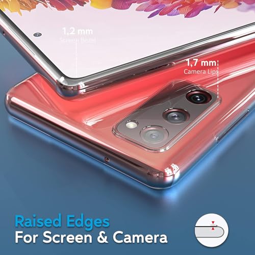 Image of REALCASE Back Cover Case for Samsung Galaxy S20 FE | Scratch Resistant Shockproof Protective Crystal Clear Bumper (Silicone | Transparent)